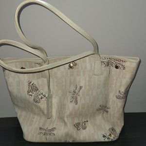 Furla Leather Butterfly & Dragonfly Tote